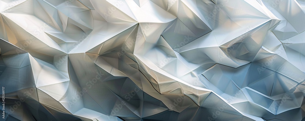 Aufkleber geometric triangle pattern and shadows on the exterior facade cladding of a modern building: an abst