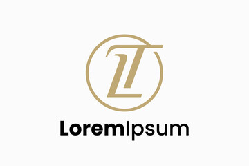 letter LT logo design vector
