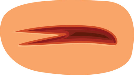 Peach oval background presenting a brown boomerang shape, perfect for various design projects