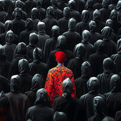 The Defiant Individual: A Bold Expression of Nonconformity in a Monochrome World