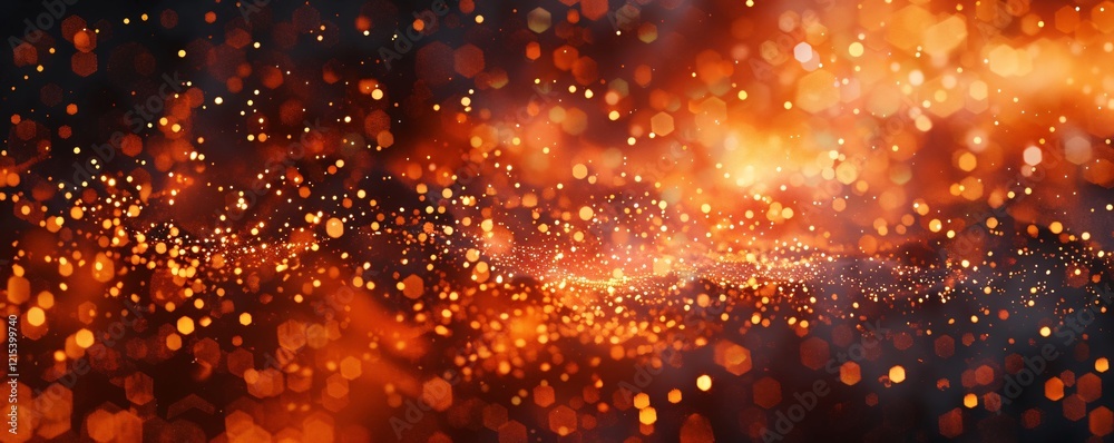 Aufkleber glowing particles on abstract background