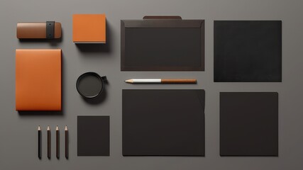 corporate stationery set mockup
