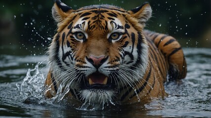 tiger in water