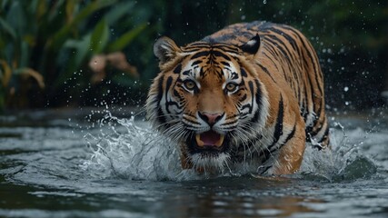 tiger in water