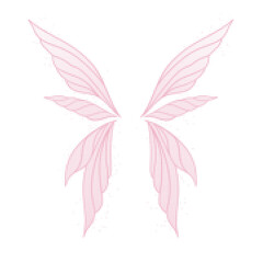 Pink halftone fairy wings