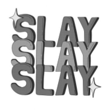 Halftone slay typography