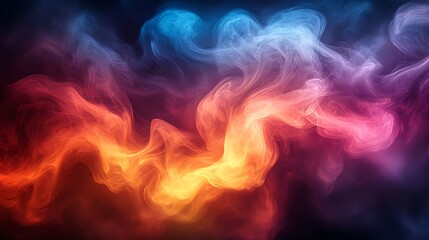 Fototapeta premium Abstract background filled with colorful swirling smoke design images