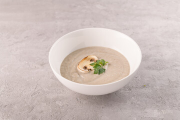 delicious soup in a white plate
