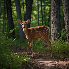 deer in the woods