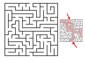 Kids riddle maze puzzle labyrinth vector 