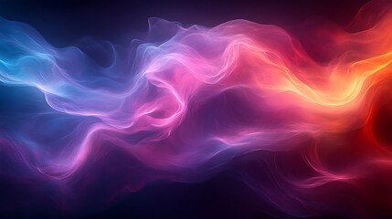 Fototapeta premium Dynamic glowing motion creating vibrant abstract wave visuals picture