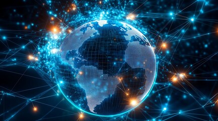 Obraz premium Digital Marketing and Online Communication in Business Technology,ビジネステクノロジーにおけるデジタルマーケティングとオンラインコミュニケーション.Generative AI