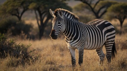 zebra in the savannah