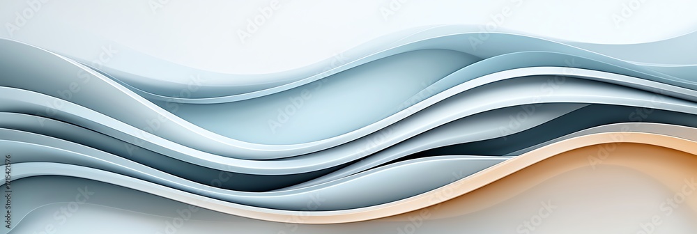Poster abstract waves in soft tones create a dynamic and fluid composition. ideal for backgrounds or design
