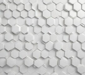 Fototapeta premium Elegant white hexagon grid background with geometric shapes, hexagon, modern, geometric, shape, white