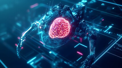 Robotic Brain Artificial Intelligence Futuristic Technology