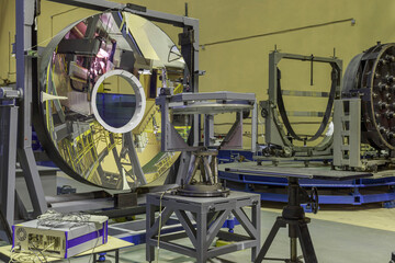 Large mirror made of optical glass.