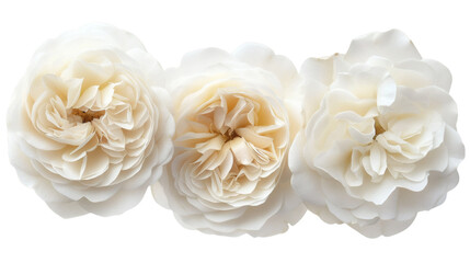 White rose flower isolated on white background