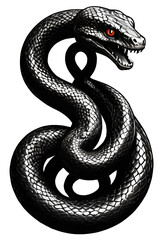 Fototapeta premium Cartoon, representing a fantastic snake, sign of the Chinese New Year. PNG format