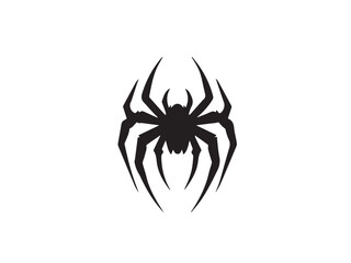 Black Spider silhouette vector. Black spider silhouette isolated on white background. Spider icon vector illustration design.