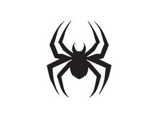 Black Spider silhouette vector. Black spider silhouette isolated on white background. Spider icon vector illustration design.