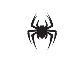 Black Spider silhouette vector. Black spider silhouette isolated on white background. Spider icon vector illustration design.