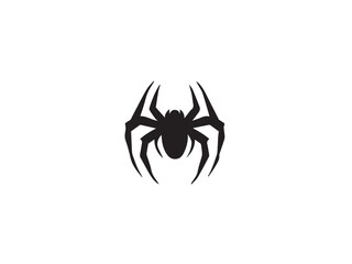 Black Spider silhouette vector. Black spider silhouette isolated on white background. Spider icon vector illustration design.