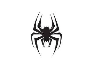 Black Spider silhouette vector. Black spider silhouette isolated on white background. Spider icon vector illustration design.