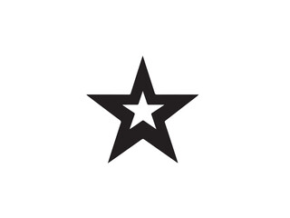 Obraz premium Black star silhouette isolated on white background. Star icon logo. Star vector silhouette. Star icon symbol.
