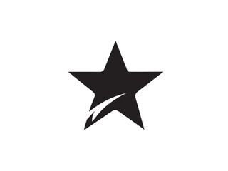 Obraz premium Black star silhouette isolated on white background. Star icon logo. Star vector silhouette. Star icon symbol.