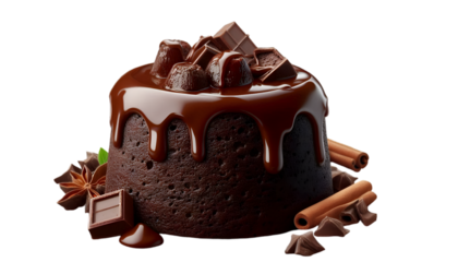 "Indulge in Decadence: The Allure of Rich Chocolate Pudding with Dripping Ganache"