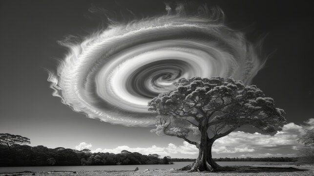 Dramatic clouds in the sky create stunning skyscapes with vibrant colors and dynamic patterns.