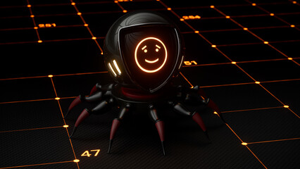 Spider robot on an electronic board