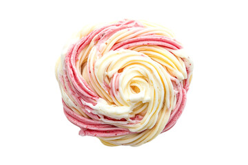 Swirled Strawberry and Vanilla Ice Cream Rose