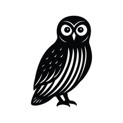a barred owl on vector illustration