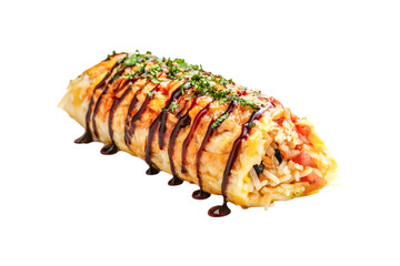 Delicious Burrito Rice Cheese Sauce Mexican Food