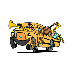 Automobile on a white background illustration