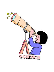Science Man with a Hammer vector illustration