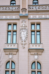 Fototapeta premium Palace of Culture walls in Iasi, Romania.
