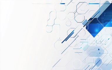 Abstract background with hexagons and blue color for medical technology, science, or digital tech concept Generative AI