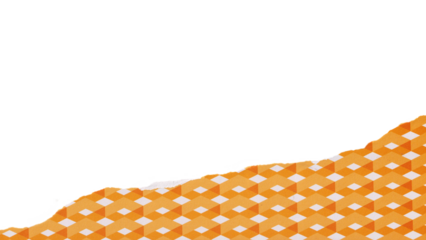 Abstract Orange and White Geometric Pattern Texture isolated from background