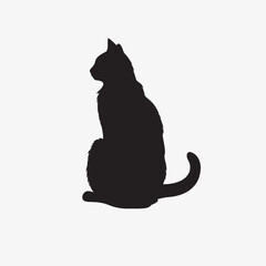 Minimalist Cat Silhouette Vector Design for Modern Branding