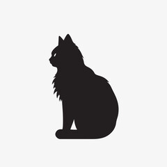 Minimalist Cat Silhouette Vector Design for Modern Branding