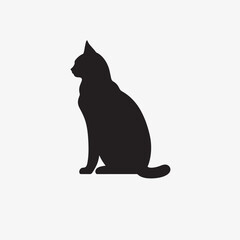 Minimalist Cat Silhouette Vector Design for Modern Branding