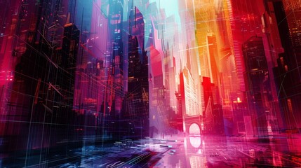 Vibrant Cityscape Wallpaper