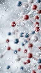 Visual representation of molecular structure demonstrating the arrangement of atoms in a chemical composition under water