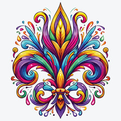 Carnival Fleur de Lis stock illustration