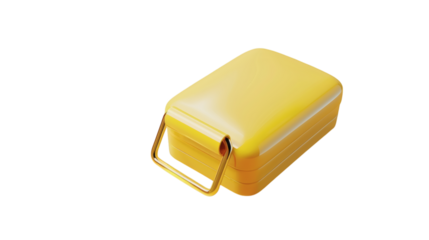 Yellow note paper with clip 3D render icon isolated on white background