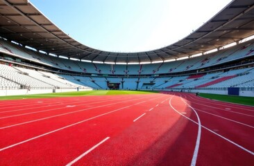 Running track in stadium