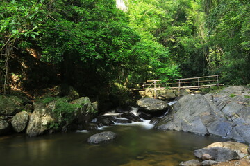 Namtok Pa La-U or Pa La U Waterfall, the beautiful waterfall in deep forest at Prachuap Khiri Khan Province, Thailand 